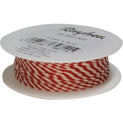 Κορδέλα Rayher κόκκινο/λευκό 1mmX3m (55953000)