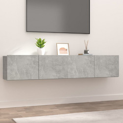 vidaXL Έπιπλο Τηλεόρασης Ξύλινο Γκρι Μ80xΠ30xΥ30cm 804539