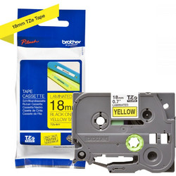 Labelling Tape Cassette Brother TZE-641 18mm Black On Yellow Tape