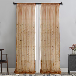 Maison Blanche Κουρτίνα με Τρέσα 145x280 Φ999/102 Κεραμιδί