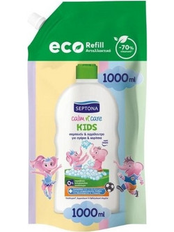 Septona Calm n' Care Kids Refill Παιδικό Σαμπουάν & Αφρόλουτρο 1lt