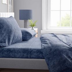 Dimcol Σετ Σεντόνια Μονά Βαμβακερά 160x240 Shadow 15 Dark Blue