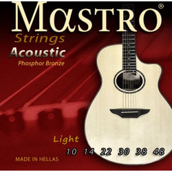 Mastro Σετ 6 Χορδές Ακουστικής Κιθάρας Phosphor Bronze 10-48"