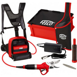 Felco 812 Powerbank + 880/194 Ψαλίδι Κλαδέματος Μπαταρίας 36V με Κοπή 35mm
