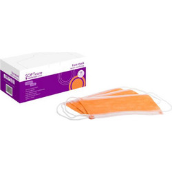 Bournas Medicals SOFTcare 3ply με Λάστιχο Πορτοκαλί 50τμχ