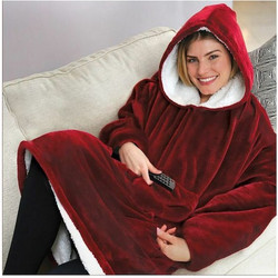 Κουβέρτα Βελουτέ Huggle Plush King Size 70x90εκ. Κόκκινη