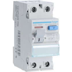 Ρελέ διαφυγής 40A-63A τύπου AC μονοφασικό Hager CDC740H CDC762H-CDC740H CDC740H