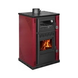 Gekas Metal DG 2300 Bordeaux Ατσάλινη Ξυλόσομπα Καλοριφέρ με Φούρνο 28kW