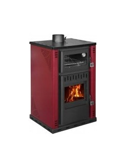 Gekas Metal DG 2300 Bordeaux Ατσάλινη Ξυλόσομπα Καλοριφέρ με Φούρνο 28kW