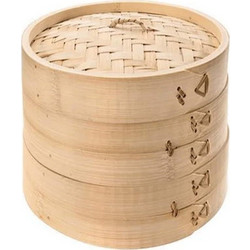 Ατμομάγειρας 2 Επιπέδων Bamboo Nikko 389530 20,5x14cm Natural Tescoma Bamboo