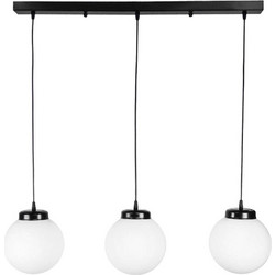 Heronia Lighting Κρεμαστό Φωτιστικό Οροφής Ράγα Τρίφωτο E27 Μαύρο 02-0320