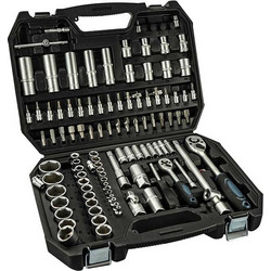 BORMANN - BHT5180 Σετ Κασετίνα με Καρυδάκια 1/4'' & 1/2'' με Καστάνια & Προέκταση 110 Τεμαχίων (028239)
