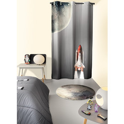 Saint Clair Παιδική Κουρτίνα με Τρουκς 160x240 Space Grey