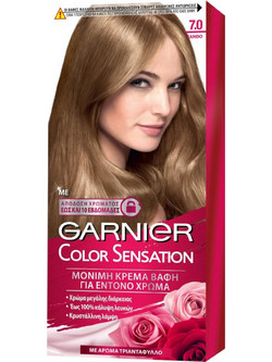 Garnier Color Sensation 7.0 Ξανθό Μόνιμη Βαφή Μαλλιών 40ml