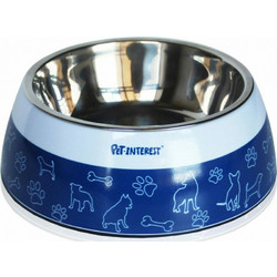 Pet Interest Deluxe Μεταλλικό Μπολ Γάτας Φαγητού & Νερού Μπλε Paw Bone Small 200ml Κωδικός: 31476317