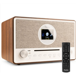 Audizio Lucca Ηχοσύστημα Hi-Fi 2.0 60W με CD Player και Bluetooth & Wi-Fi Brown