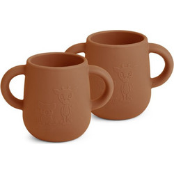 Nuuroo Abiola Κούπα Σιλικόνης Caramel Cafe 2τμχ 145ml