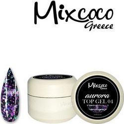Aurora Top Coat για Gel Glitter 04 6ml