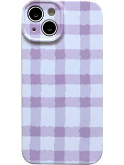Θήκη PC Back Cover iPhone 12 6.1 - Purple Plaid Pattern