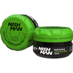 Nish Man Matte Clay Keratin Argile M2 Κερί Μαλλιών Ματ 100ml