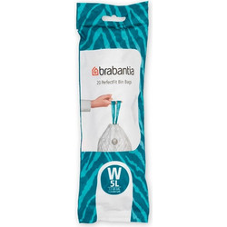 Brabantia 650534 Σακούλες απορριμμάτων PerfectFit NewIcon W, 5L, 20 τμχ