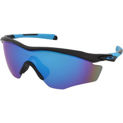Oakley OO9343 21 Αθλητικά Γυαλιά Ηλίου Μάσκα Κοκάλινα Μαύρα με Μπλε Καθρέπτη Φακό