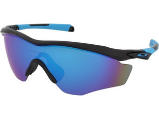 Oakley OO9343 21 Αθλητικά Γυαλιά Ηλίου Μάσκα Κοκάλινα Μαύρα με Μπλε Καθρέπτη Φακό