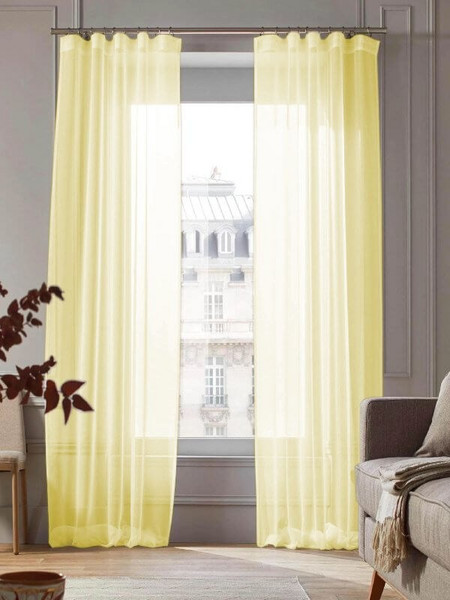 Γαρύφαλλο Κουρτίνα με Τρέσα 280x280 Thin Light Εκρού