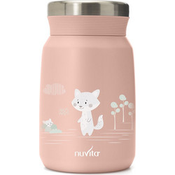 Nuvita Fox Βρεφικό Θερμός Φαγητού Ανοξείδωτο English Pink 500ml