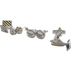 Aviator Jewellery Set AVJ3816 Men Silver 4 pcs