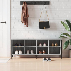 vidaXL Παπουτσοθήκη Ξύλινη Γκρι Μ131xΠ35xΥ50cm 831851