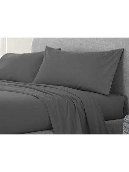 Παπλωματοθήκη Μονή Μονόχρωμη Γκρι 100% Cotton Reactive Γαρύφαλλο 160x240