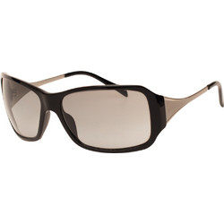 Donna Karan 1025 316811 Ανδρικά Γυαλιά Ηλίου Oversized Μεταλλικά Μαύρα με Καφέ Polarized Φακό