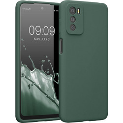 KWmobile Soft Flexible Rubber Cover - Θήκη Σιλικόνης Motorola Moto G42 με Πλαίσιο Κάμερας - Forest Green (59185.166)