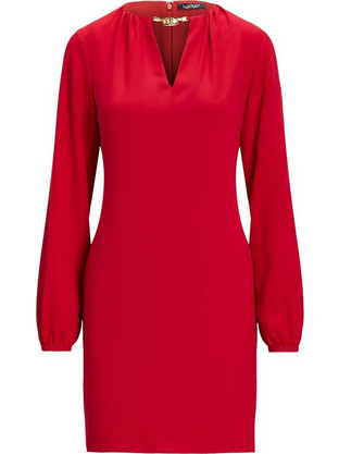 Lauren Ralph Lauren Mini Φόρεμα για Γάμο / Βάπτιση Κόκκινο 250919769002