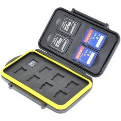 JJC MC-SDMSD12 Water-Resistant Memory Card Case (Fits 4 x SD + 8 x Micro SD Cards)