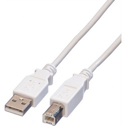 VALUE USB 2.0 Cable, A - B, M/M, white, 0.8 m - 11.99.8809