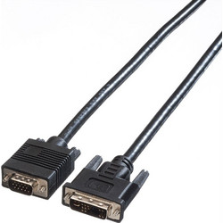 ROLINE DVI Cable, DVI (12+5) - HD15, M/M, 5 m - 11.04.5450