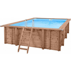 Rectangular Summer Oasis P1144 Πισίνα Ξύλινη με Αντλία Φίλτρου 600x419x113cm