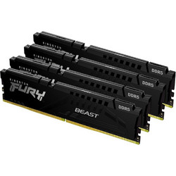 Kingston Fury Beast 64GB (4X16GB) DDR5 RAM 5600MHz C40 Black KF556C40BBK4-64