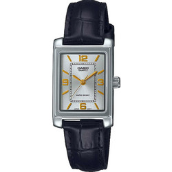 Casio Γυναικείο Ρολόι με Ασημί Δερμάτινο Λουράκι LTP-1234PL-7A2EF