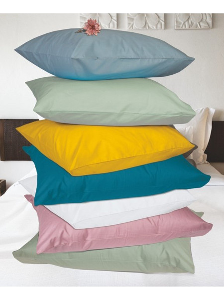 Μαξιλαροθήκες μονόχρωμες Σχ.Rainbow 52x72cm poly/cotton 144 κλωστών Olive
