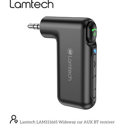 Lamtech Bluetooth Αυτοκινήτου 5.0 Receiver για το Ηχοσύστημα (AUX / με USB θύρα Φόρτισης)Κωδικός: LAM111665