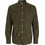 Jack & Jones Ανδρικό Πουκάμισο Κοτλέ Μακρυμάνικο Slim Fit Μαύρο Χακί 12235981