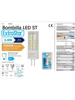 Λάμπα LED για Ντουί G4 20 SMD 3.5W 12V 350LM Θερμό Λευκό 3000K ExtraStar AG4TCW