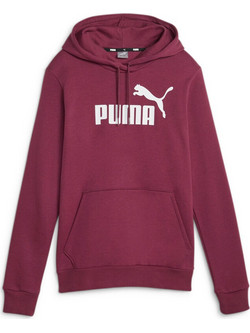 Puma Essential Γυναικείο Αθλητικό Φούτερ με Κουκούλα Μπορντό 586789-22