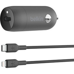 Belkin 'BoostCharge' 30W USB-C Car Charger & USB-C to Lightning cable