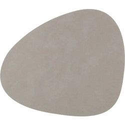 Σουβέρ Glass Mat Curve Nupo / Ανακ. Δέρμα Μπεζ 11x13 cm LIND DNA