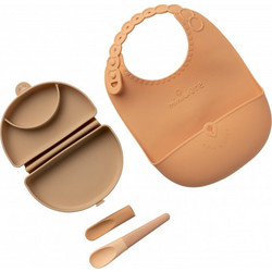 Miniware Des.14 Βρεφικό Σετ Φαγητού Σιλικόνης Caramel 3τμχ