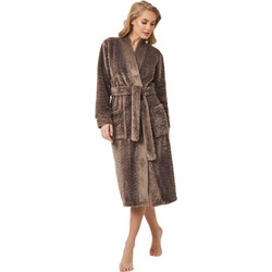 Aruelle MABLE Γυναικεία Ρόμπα Χειμωνιάτικη Fleece Σοκολατί